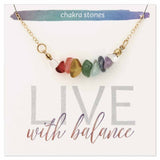 Live with Balance Chakra Stone Chip Necklace