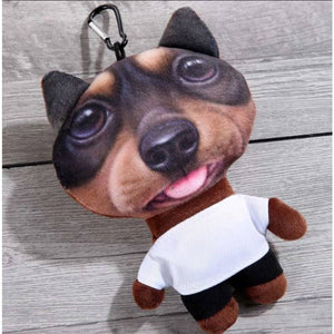 Baby Face Beagle Jumbo Stuffed 3D Key Fob Keyring