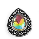 Teardrop Stud Earrings with Aurora Borealis Crystal Stone