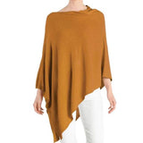 Camel Lightweight Soft Knit Ponchos Shawl Wrap Scarf - Wear Multiple Ways