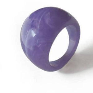 Purple Chunky Dome Acrylic Ring - 8