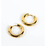 Hinged Gold Hoop Huggie Earrings