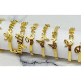 Gemini Zodiac Scripted Stacking Layering Ring