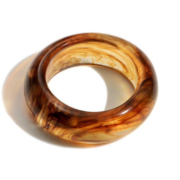 Brown Swirl Resin Band Ring