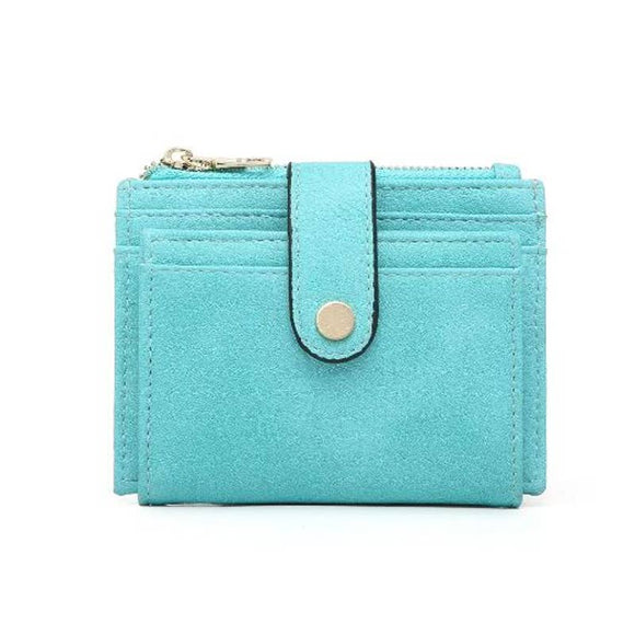 Blue Turquoise Mini Snap Wallet/Card Holder