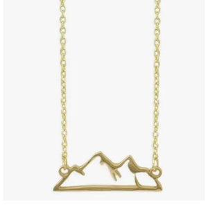 Majestic Peaks Gold Mountain Necklace