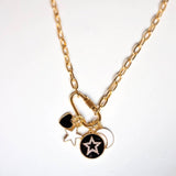 Black Stargazing Charm Necklace