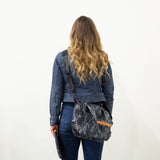 Gray Camouflage Quilted 2 piece - Quilted Crossbody and Coordinating pouch