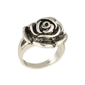 Blooming Rose Silver Ring - 5