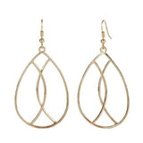 Criss Cross Teardrop Dangle Drop Earrings