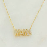 Shiny Crystal Mama Necklace