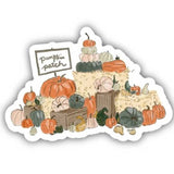 Autumn Fall Pumpkin Patch Vinyl Sticker