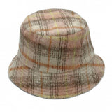 Pink Plaid Pattern Bucket Hat