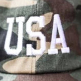 Camo Americana Patriotic USA Embroidered Distressed Hat