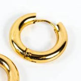 Hinged Gold Hoop Huggie Earrings