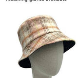 Pink Plaid Pattern Bucket Hat