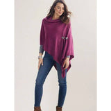 Fig Lightweight Soft Knit Ponchos Shawl Wrap Scarf - Wear Multiple Ways