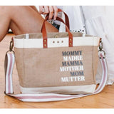 Moms For All French Market Jute Crossbody Tote