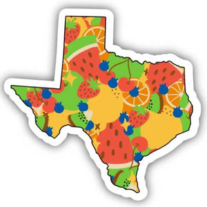Fruit Texas Vinyl Sticker