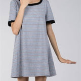 Blue Stripe T-Shirt Dress M