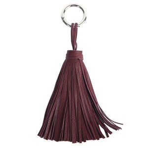 Jumbo Burgundy Tasseled Key Chaind