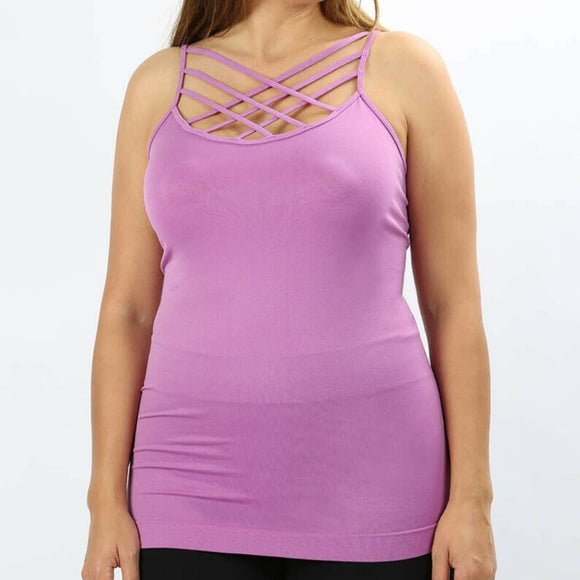 Dark Mauve Criss Cross Camisole