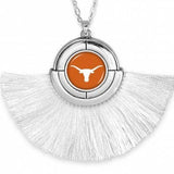 Licensed Texas Longhorn Long Tassel Pendant Necklace