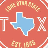 Texas TX Lone Star State Round Vinyl Sticker
