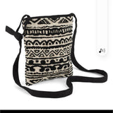 Black & Cream Aztec Crossbody with Pocket