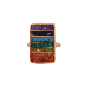 Align Your Chakras Stone Chip Copper Ring