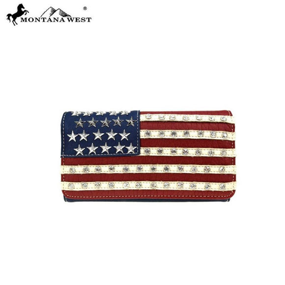 American Flag Collection Wallet/Wristlet Red