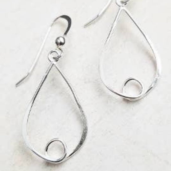 Sterling Silver Infinity Loop Teardrop Earrings