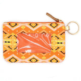 Orange Yellow Southwest Aztec Card ID Holder Keyring Keychain Lanyard