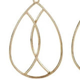 Criss Cross Teardrop Dangle Drop Earrings