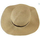Black Cream Stripe Foldable Packable Travel Sun Hat