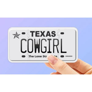 Cowgirl License Vinyl Sticker