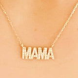 Shiny Crystal Mama Necklace