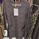 Versatile Cute Grey Knit Dress - M