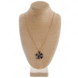 Black & White Resin Shamrock Clover leaf earring and necklace set