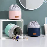 Pink & Gray 2-Tone Travel Waterproof Cosmetic Toiletry Bag
