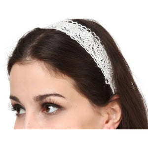 Gypsy White Lace Boho Headband