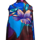 Tropical Flowers Boho Summer Sleeveless Kimono Shawl Wrap