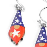 Red White Blue Americana Gnome Earrings