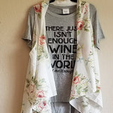 Not Enough Wine Grey T-Shirt - S