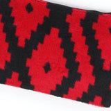 Red Black Aztec Print Tassel Wristlet