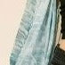 Blue Tie Dye Long Printed Boho Kimono Wrap Cover Up