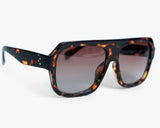 Brown Tortoise Rectangular Sunglasses