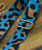 Turquoise Blue Pink Black Leopard Crossbody Guitar Bag Purse Strap