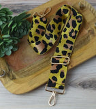 Yellow Black Leopard Adjustable Crossbody Bag Purse Strap